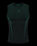 Gymshark Apex Seamless Sleeveless Tank black and green
