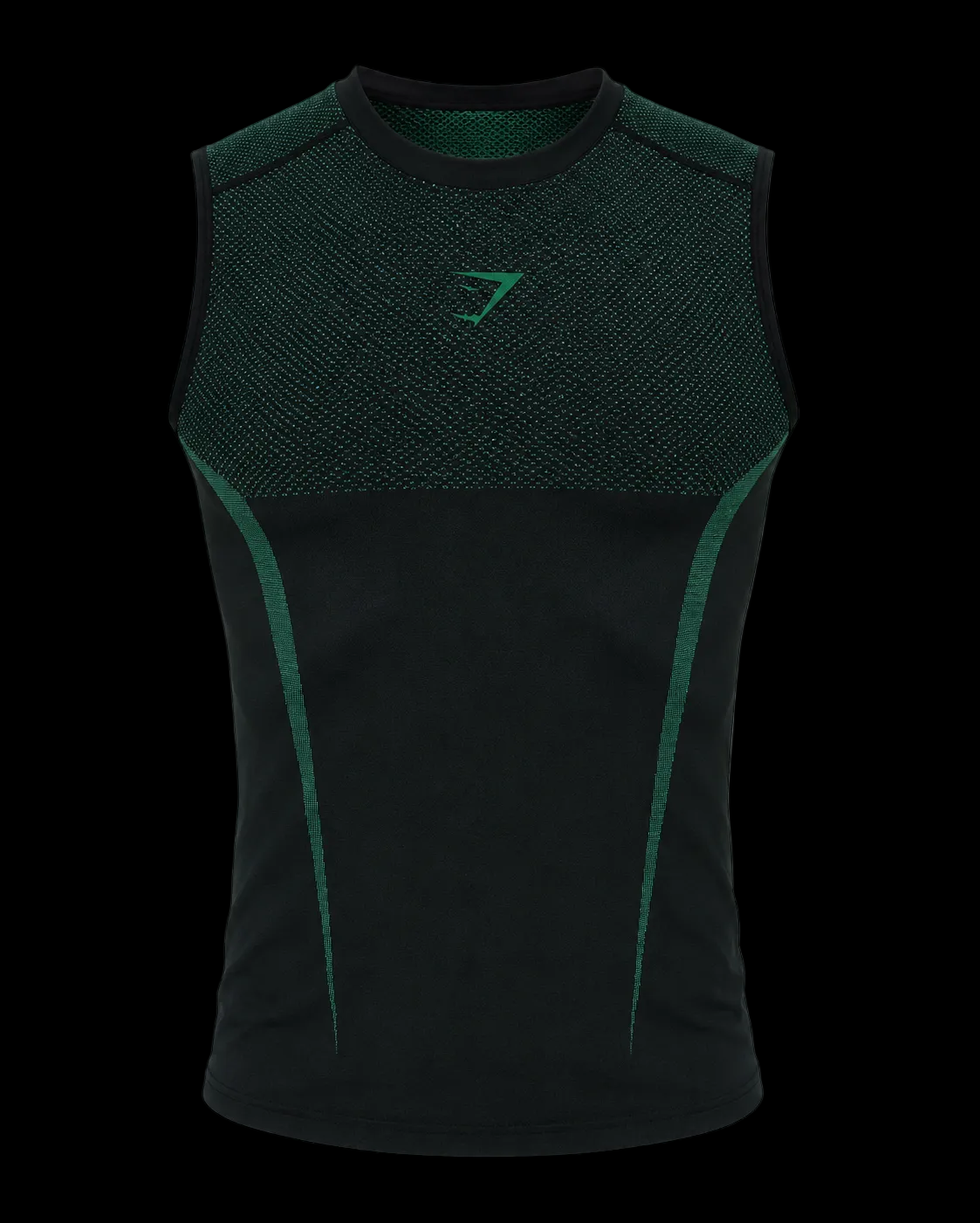 Gymshark Apex Seamless Sleeveless Tank black and green