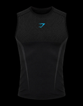 Gymshark Apex Seamless Sleeveless Tank black and blue