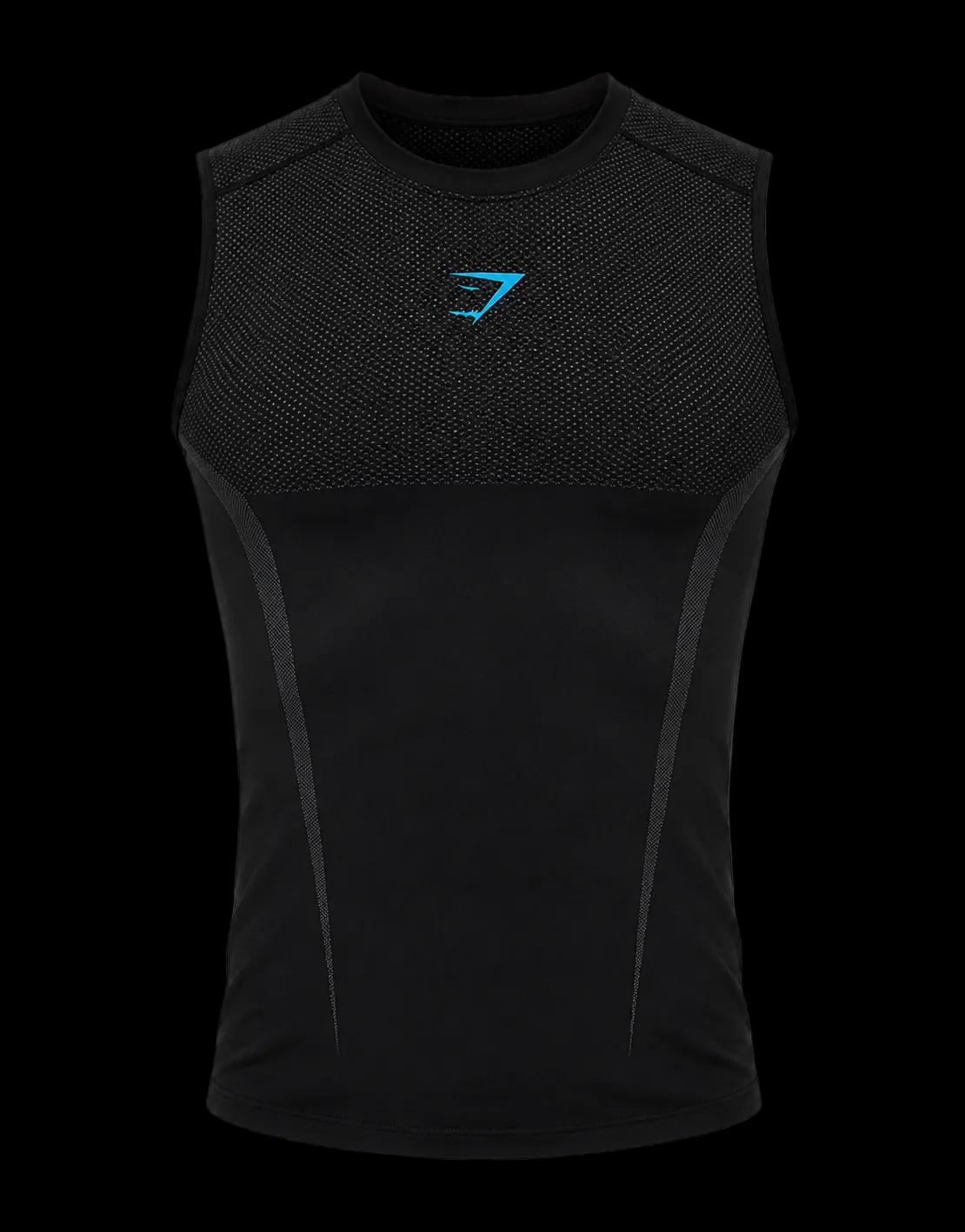 Gymshark Apex Seamless Sleeveless Tank black and blue