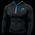 Gymshark Apex Seamless 1/4 Zip Black and blue